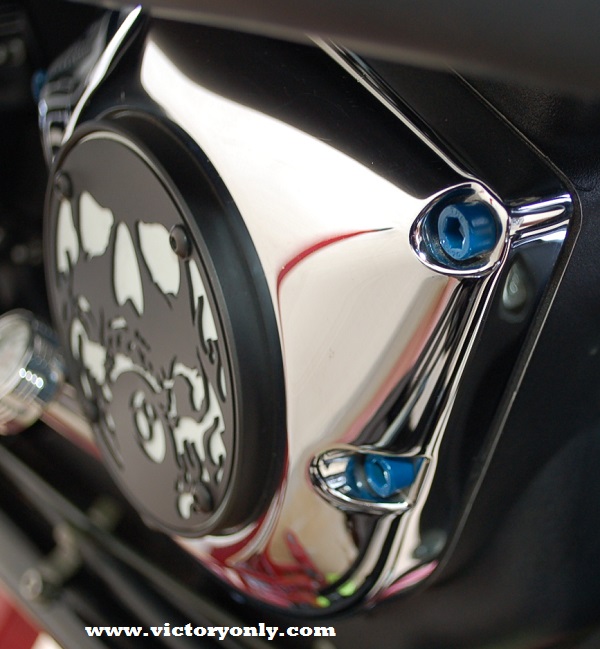 CANDY STEEL BOLTS VICTORY MOTORCYCLE PRIMARY / CAM BLUE Victory