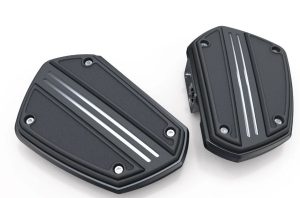 Ciro Twin Rail Floorboards are designed with comfort, style, and versatility in mind. Multiple mounting points and splined peg adapters allow you to find the perfect position whether you’re using them as passenger boards, highway pegs, or driver floorboards. The refined styling complements that of your OEM boards or pegs for a seamless look.