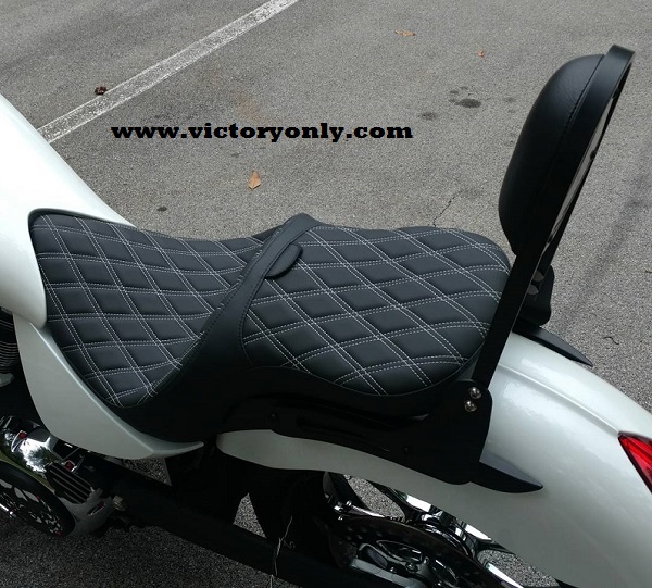 Victory Motorcycle Seat Low Profile Flame Vegas Kingpin Highball
