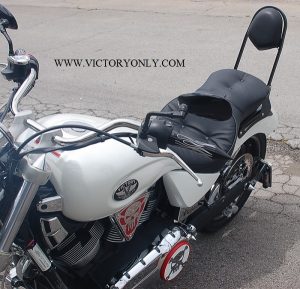 victory only custom motorcycle accessories VEGAS KINGPIN GUNNER HIGHBALL BACKREST SISSYBAR SISSY BAR RACK CHROME BLACK CUSTOM TALL