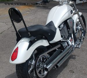 victory only custom motorcycle accessories VEGAS KINGPIN GUNNER HIGHBALL BACKREST SISSYBAR SISSY BAR RACK CHROME BLACK CUSTOM TALL