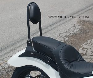 victory only custom motorcycle accessories VEGAS KINGPIN GUNNER HIGHBALL BACKREST SISSYBAR SISSY BAR RACK CHROME BLACK CUSTOM TALL