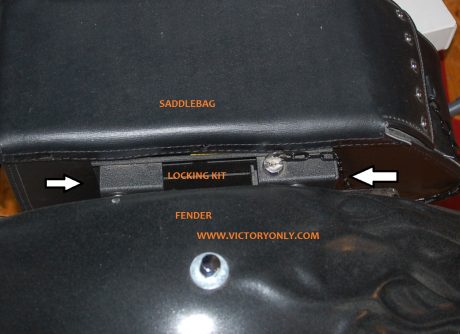 Victory Motorcycle removable motorcycle saddlebags system, perfect for installing and removing saddlebags in seconds. They provide safety and security with models for most US and import cruisers.  They are easy to install. They do not require the use of saddlebag support brackets. All metal construction with black powder coating for strength and durability. All hardware for mounting provided. Please note, when you purchase 1 set of Easy Brackets the kit includes both the left and right side brackets and all required mounting hardware