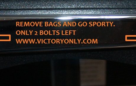 Victory Motorcycle removable motorcycle saddlebags system, perfect for installing and removing saddlebags in seconds. They provide safety and security with models for most US and import cruisers.  They are easy to install. They do not require the use of saddlebag support brackets. All metal construction with black powder coating for strength and durability. All hardware for mounting provided. Please note, when you purchase 1 set of Easy Brackets the kit includes both the left and right side brackets and all required mounting hardware