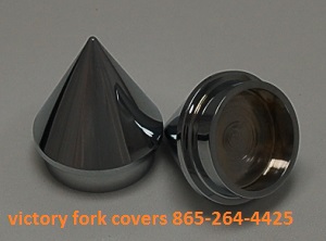 Chrome or Flat Matte Black Spike fork cap caps covers for Victory Motorcycles install easy