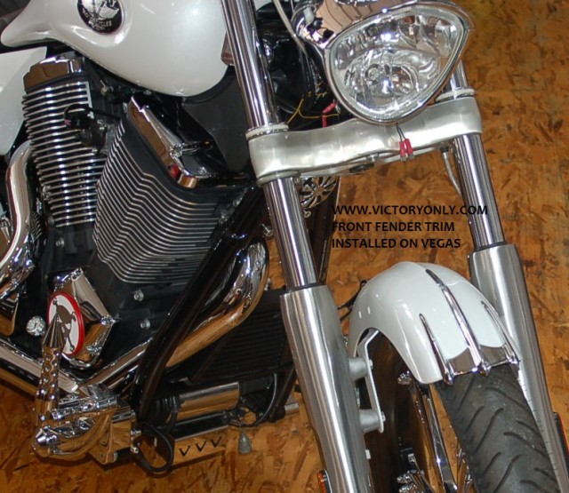 Victory Motorcycle CHROME FRONT FENDER TRIM Victory Only Motorcycle Custom Parts Accessories