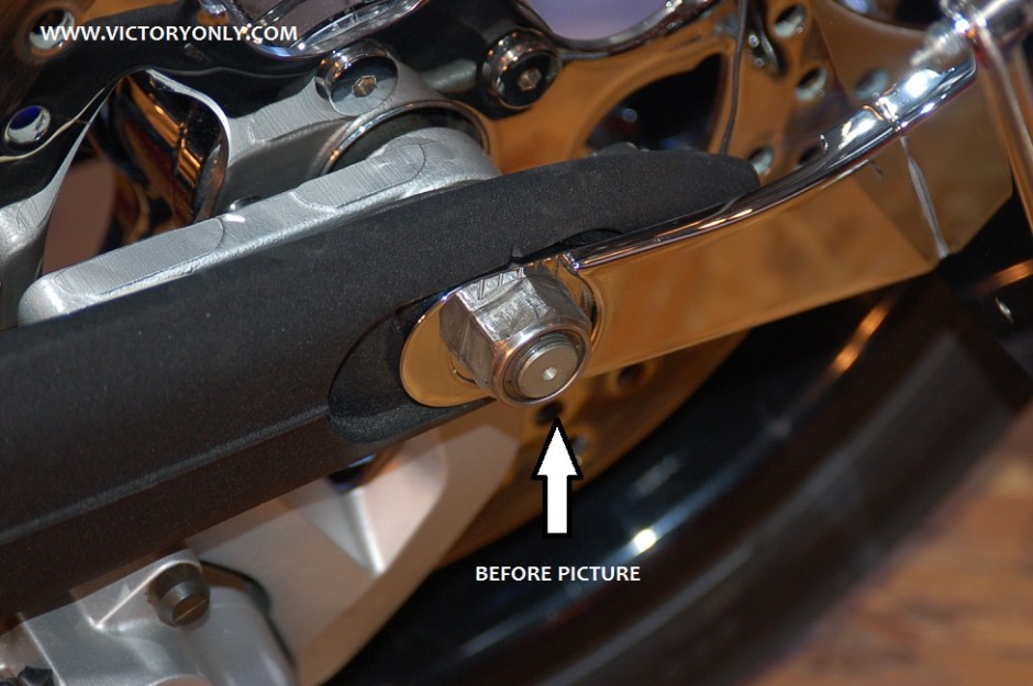 Victory Motorcycle AXLE CAP REAR SPIKE BLACK CUSTOM BOLT CAP VICTORY