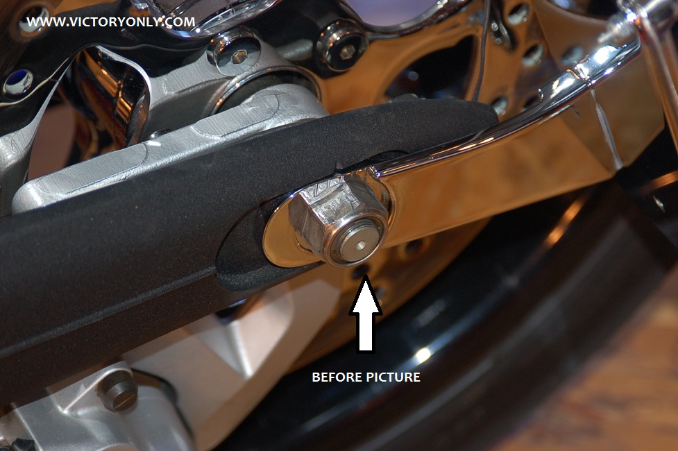 Victory Motorcycle AXLE CAP REAR SPIKE BLACK CUSTOM BOLT CAP VICTORY