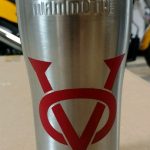 victory motorcycle stainless steel mug hot or cold with ceramic logo painted by victory only